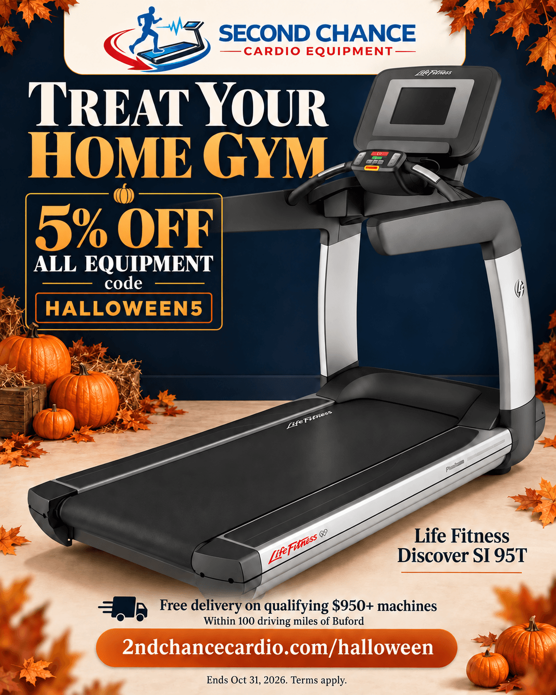 Halloween offer: 5% off with HALLOWEEN5 and free delivery on qualifying $950+ machines within 100 driving miles of Buford. Ends October 31, 2026.